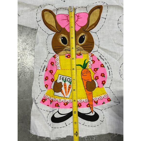 Bunny Hop, Fabric Panel, Cut and Sew, Craft Project, ~ 250604-WH M-01-01 - Picture 6 of 6